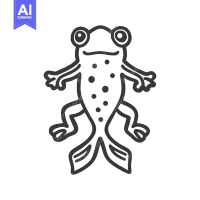 Aset premium populer: A stylized cartoon depiction of a spotted amphibian creature