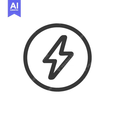 Popular premium asset: Bold Lightning Bolt Icon Encased in a Circle, Minimalist Design