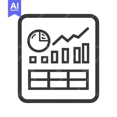 Aset desain premium: A graphical representation showing data and analytical results display