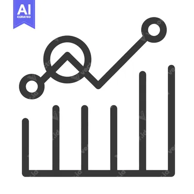 Premium design asset: A graphical representation showing data trend and bar chart elements