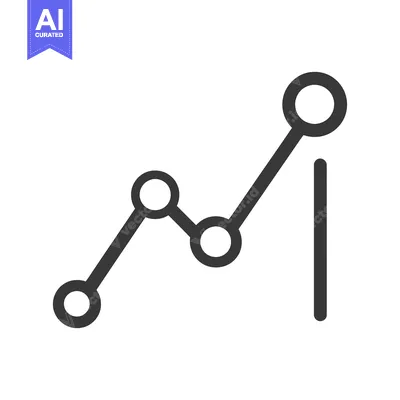 Aset premium populer: A dark gray line graph with circles and a vertical line