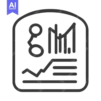 Aset premium populer: A simple graphic showing data analysis with a line graph and bars