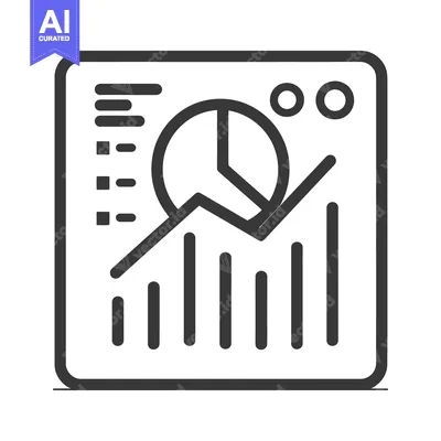 Aset desain premium: A graphic representation depicting various statistical data analysis d