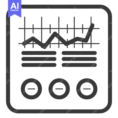 Aset desain premium: A graphical display presenting data analysis on a digital screen