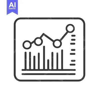 Premium design asset: A black and white chart illustrating data trends and analysis