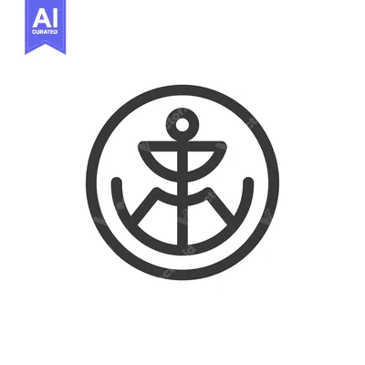 Aset premium populer: Anchor Symbol Enclosed in a Circle