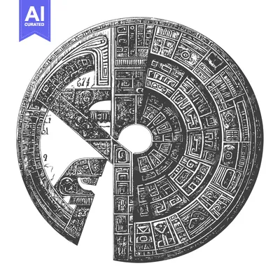 Aset premium populer: Ancient Mayan Calendar with Intricate Glyphs and Designs