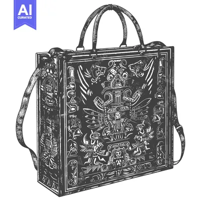 Premium design asset: Ancient Mayan Handbag with Intricate Designs