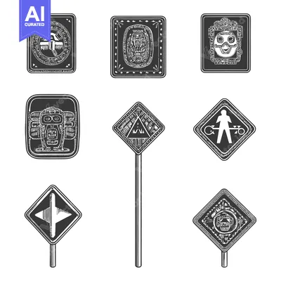 Ancient Mayan-Inspired Road Signs