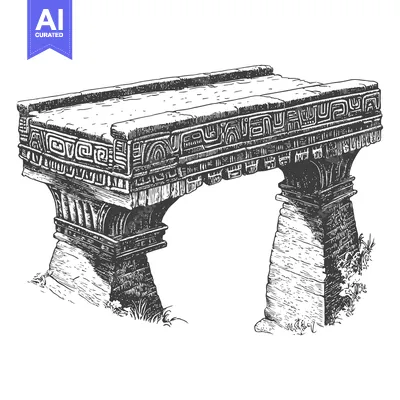 Aset premium populer: Ancient Stone Bridge with Ornate Carvings