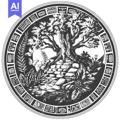 Popular premium asset: Ancient Tree of Life with Mayan-Inspired Circular Pattern