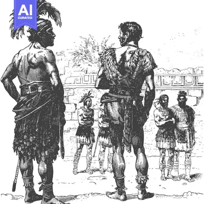 Aset premium populer: Ancient Warrior Confronting Indigenous People
