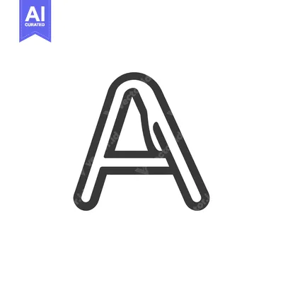 Popular premium asset: A bold capital letter A stands in the white background