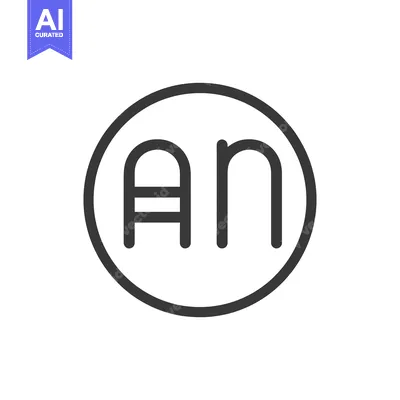 Aset premium populer: The letters A and N are enclosed within a circle outline