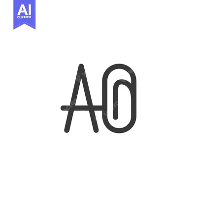 Aset desain premium: The graphic shows two letters in a modern minimalist style