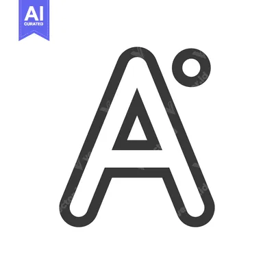 A single letter A with a small circle above it
