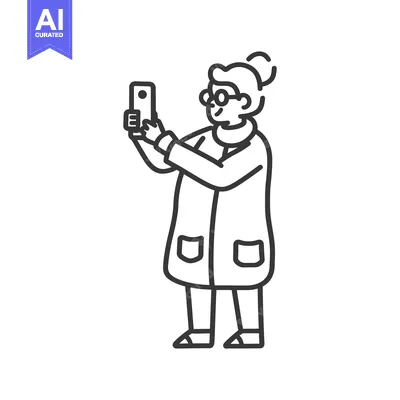 Popular premium asset: An Elderly Woman Taking a Selfie with a Smartphone