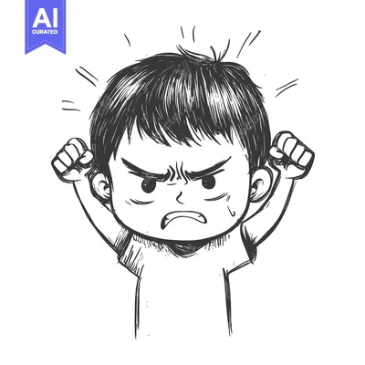 Popular premium asset: Angry Cartoon Boy with Fists Clenched