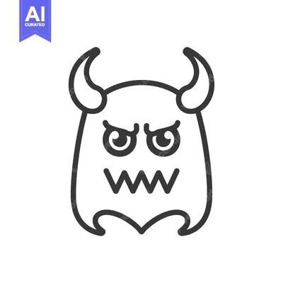 Popular premium asset: Angry Cartoon Monster with Horns and Large Eyes