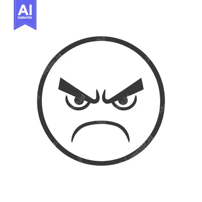Popular premium asset: The illustration depicts an angry emoji with a frowning expression and
