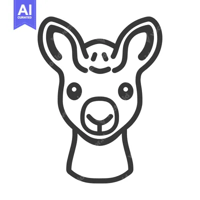 Popular premium asset: A Simple Vector Illustration Of A Friendly Looking Alpaca Face