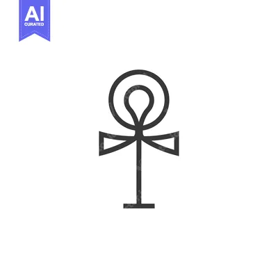 Premium design asset: Ankh, Egyptian Hieroglyphic Symbol of Life