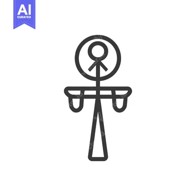Premium design asset: Ankh, Egyptian Hieroglyph, Symbol of Life