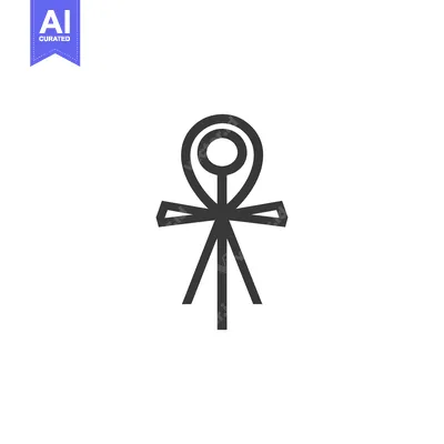 Aset premium populer: Ankh Symbol, Ancient Egyptian Hieroglyph for Life