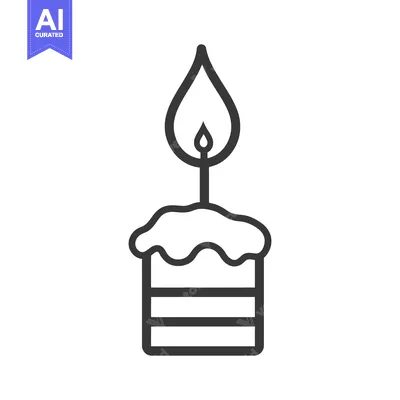 Popular premium asset: A lit candle sits atop a small three layered cake illustration