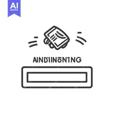 Aset desain premium: A falling object above an open rectangular space with text