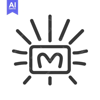 Aset premium populer: An outline of a letter inside a shining rectangular shape