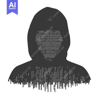 Popular premium asset: Anonymous Hooded Figure with Pixelated Face