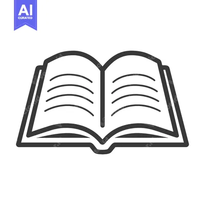 Popular premium asset: An open book with multiple horizontal lines on each page