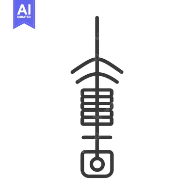 Aset desain premium: A simple and abstract illustration of a suspended linear design