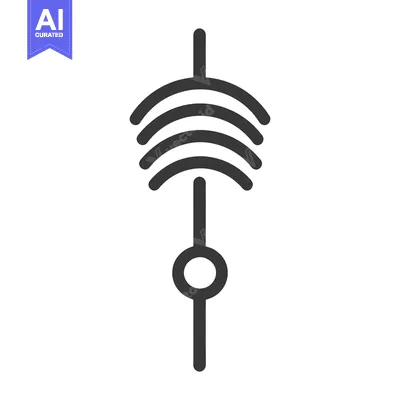 Premium design asset: A minimalist symbol illustration featuring several arched lines and a