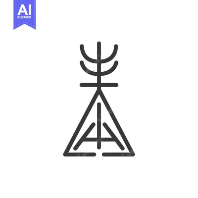 Popular premium asset: A simple geometric abstract symbol comprised of lines and shapes