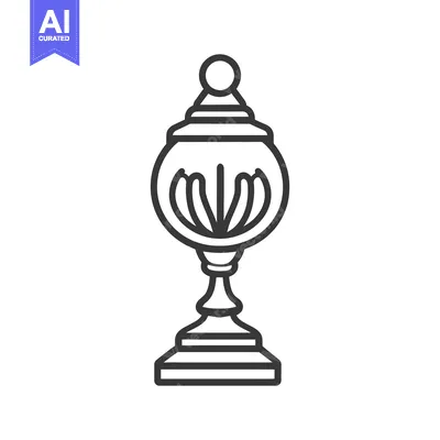 Premium design asset: Elegant Decorative Urn Depicting Abstract Floral Pattern Design