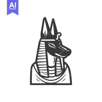 Premium design asset: Anubis, Egyptian God of the Dead, Depicted as a Jackal