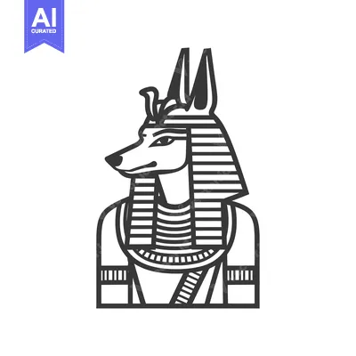 Aset premium populer: Anubis, the Egyptian God of the Dead, Depicted as a Jackal