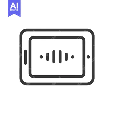 Popular premium asset: Tablet Voice Recognition Icon: Minimalist Design for Modern Technology