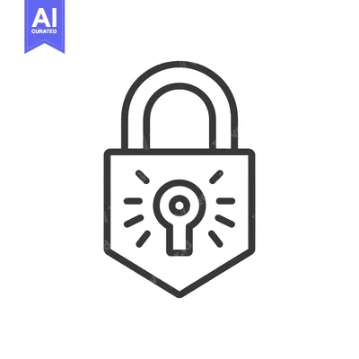 Aset premium populer: A padlock with a lightbulb in the center as an icon