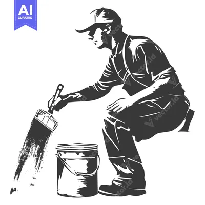 Popular premium asset: A Painter Dipping a Brush into a Bucket of Paint