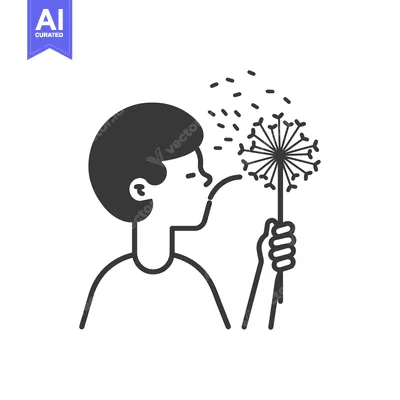 Popular premium asset: A Person Blowing on a Dandelion with Seeds Flying