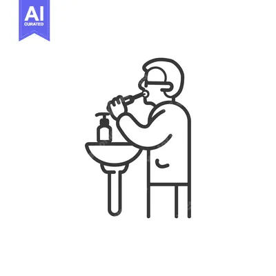 A Person Brushing Their Teeth at the Sink with a Toothbrush and Toothp