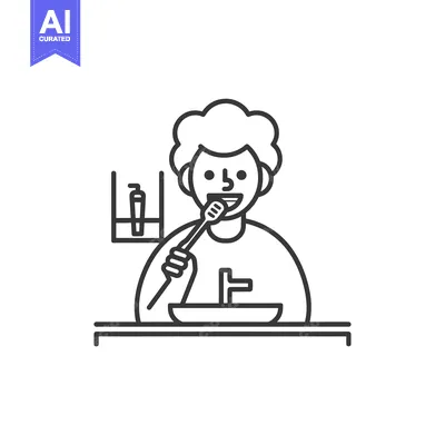 A Person Brushing Their Teeth in the Bathroom