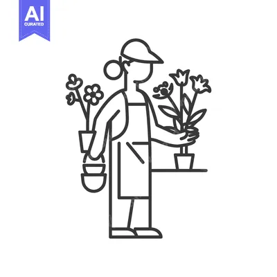 Aset premium populer: A Person Holding a Potted Plant with Other Plants in the Background
