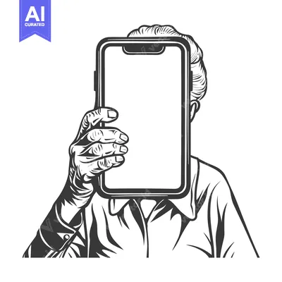 Aset desain premium: A Person Holding a Smartphone in Front of Their Face
