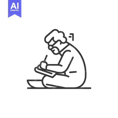 Aset premium populer: A Person Sitting and Writing on a Notepad