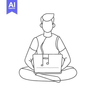 A person sitting with legs crossed and using a laptop