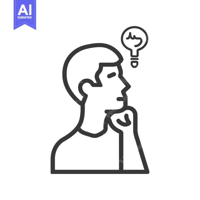 Popular premium asset: A person thinking with an idea bulb above their head